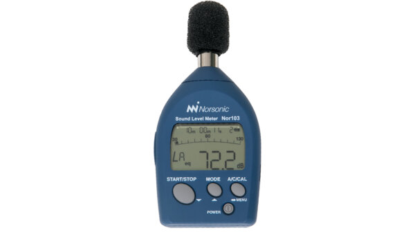 Nor103 sound level meter with windscreen